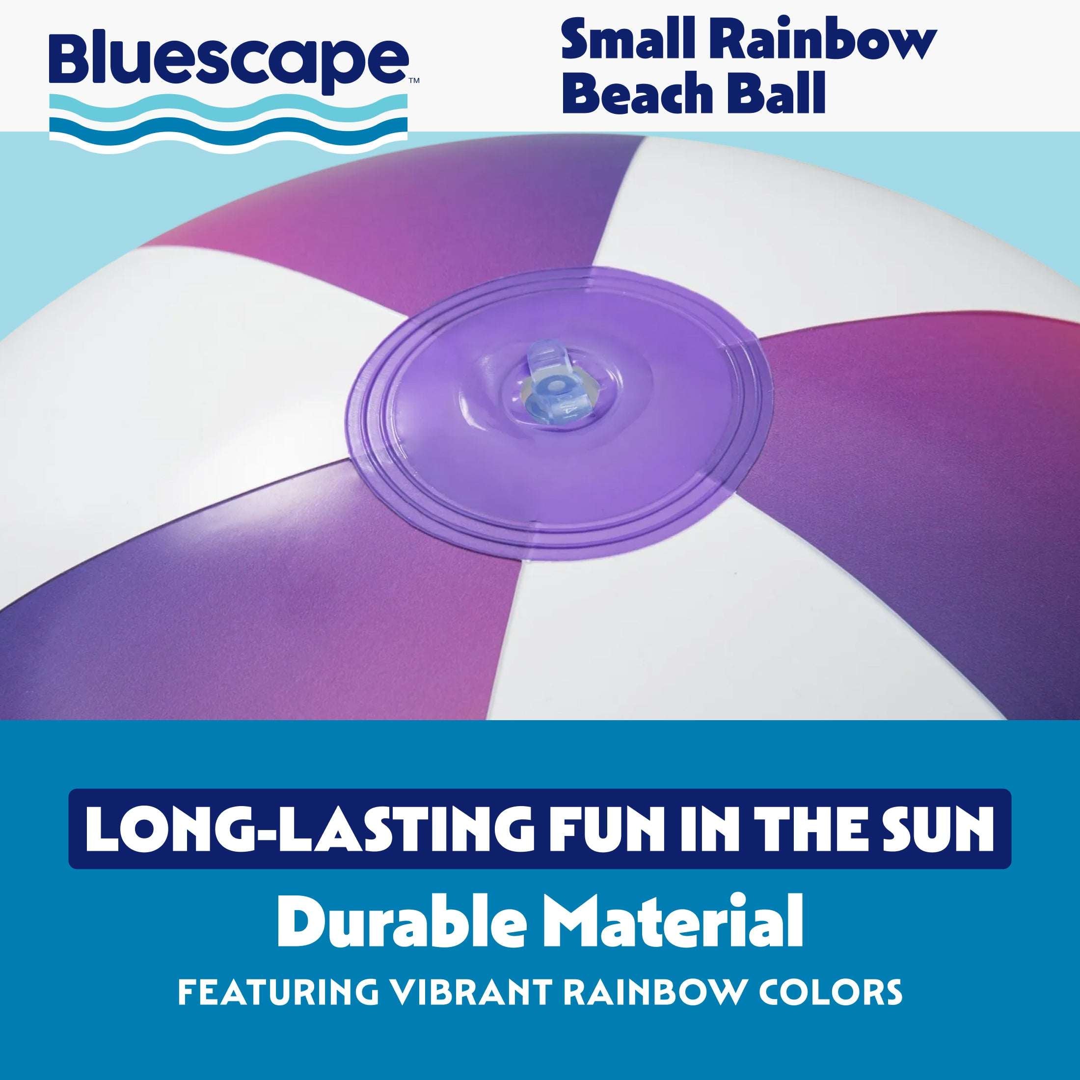 Bluescape Rainbow Inflatable Small Beach Ball 13.5"