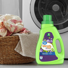 Lime-green laundry detergent bottle with purple Ultimate Fresh label