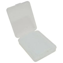 Plastic glue stick storage case with lid open