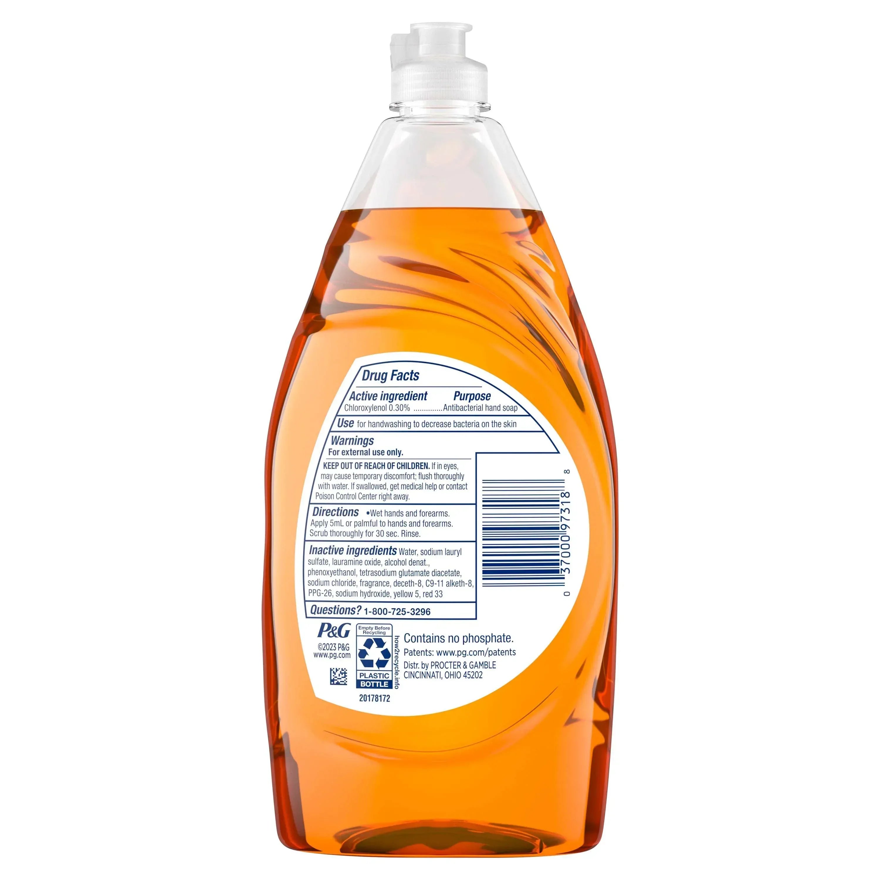 Dawn Ultra Antibacterial Hand Soap, Orange, 28 fl oz
