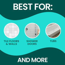 Scrubber tool for tile floors and walls, shower doors, and tubs—best for use