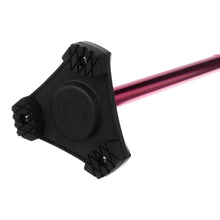Folding cane base foot with black non-slip tread and locking stem