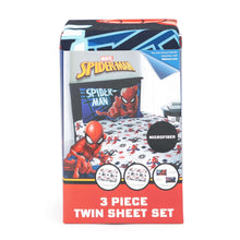 Spider-Man 3-piece twin microfiber sheet set box with Spider-Man character design