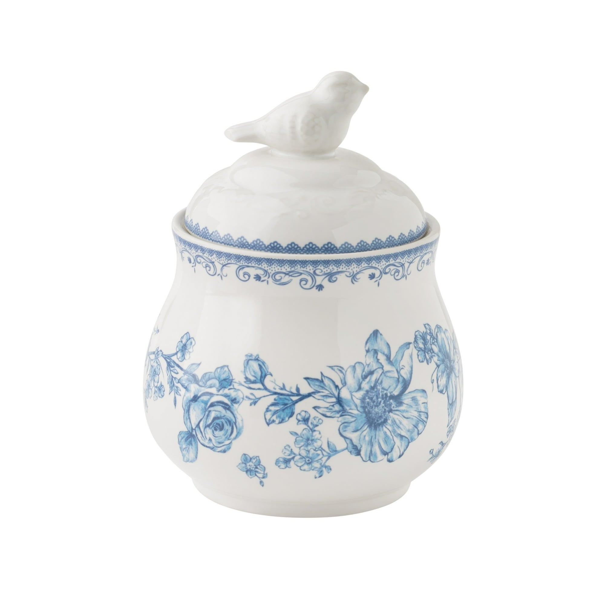 The Pioneer Woman Agatha Stoneware Sugar Bowl & Creamer Set, Blue