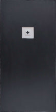 Black back panel with mounting hardware for wall mirror set
