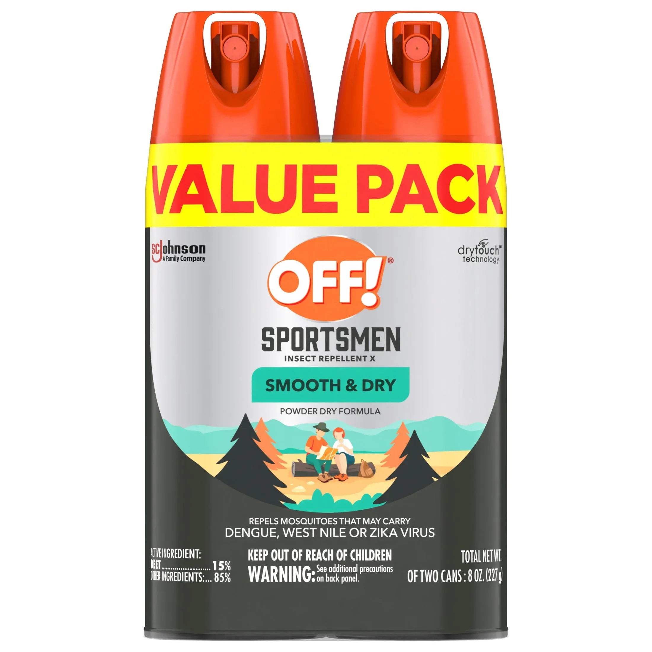 OFF! Family Care Smooth and Dry 15% Deet Insect Repellent I Aerosol Value Pack, 4 oz, 2 Count - USA MEGA SHOP
