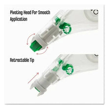Hybrid correction tape applicator diagram: pivoting head and retractable tip