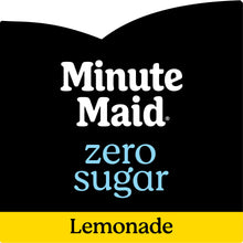 Minute Maid Zero Sugar Lemonade brand label graphic with zero sugar text