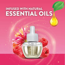Air Wick plug-in scented oil refill bottle with clear oil reservoir