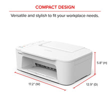 Wireless inkjet all-in-one printer with smartphone printing compatibility icons