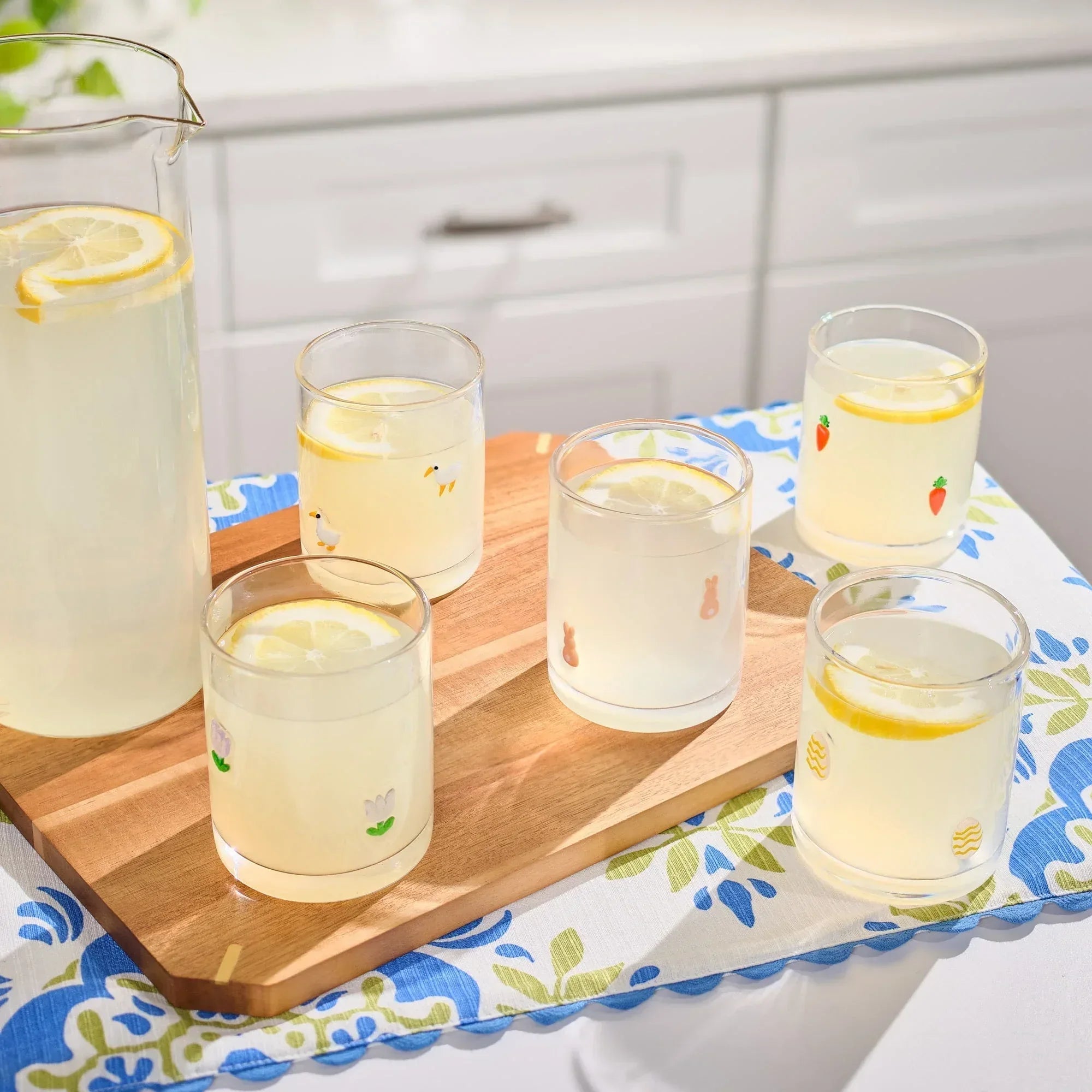 Thyme & Table 12 fl oz Easter Goose Charm Drinking Glasses, Set of 2