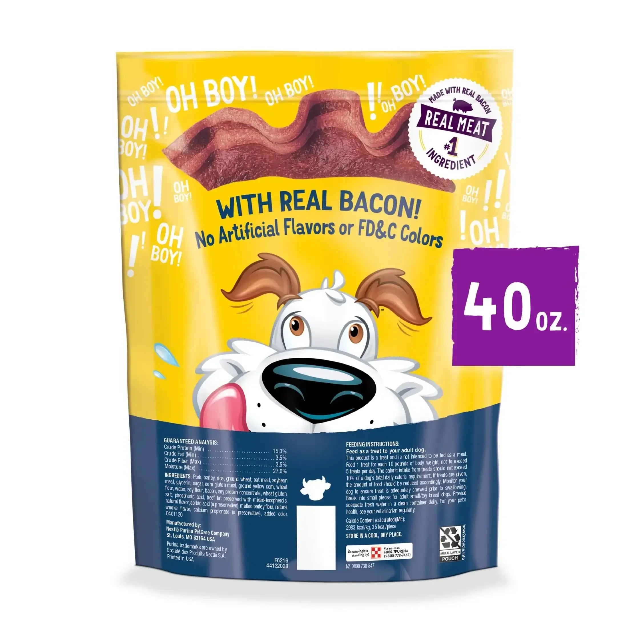 Purina Beggin' Strips Dog Treats with Real Bacon & Beef Flavors Tender Chews, 40 oz Pouch - USA MEGA SHOP