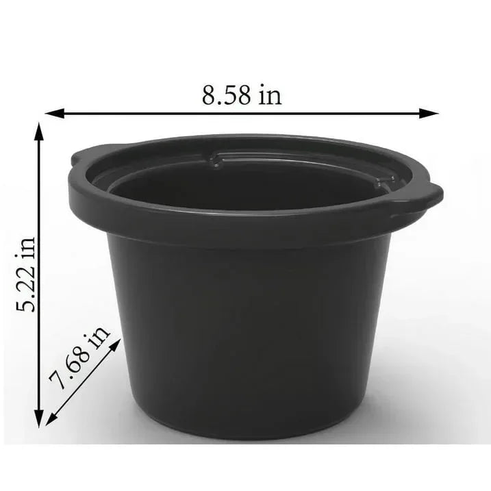 Mainstays 2 Qt Manual Slow Cooker, Matte Black