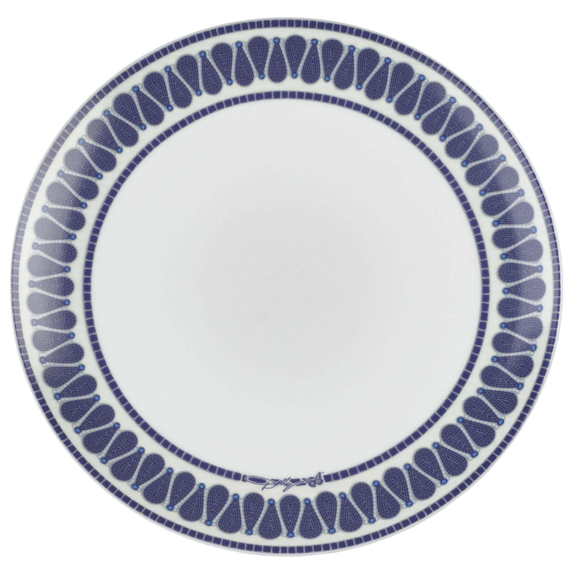 Dolly Parton Jeweled Mosaic 12pc Blue Butterfly Tableware Set