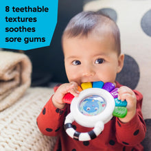 Octopus chillable rattle and teether in white with multicolor textured grips