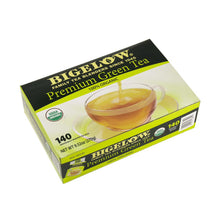 Bigelow Organic Premium Green Tea box, 140 tea bags