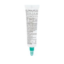 Soothing gel tube back label with ingredient and directions text