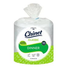 Chinet Classic white dinner plate set, 10-3/8 in, 165 count package roll