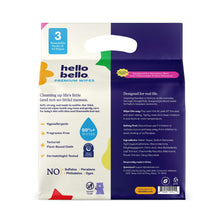 Fragrance-free baby wipes multipack with 3 flip-top pouches, textured plant-based cloth