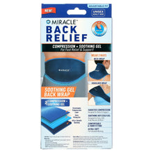 Miracle Back Relief compression and soothing gel wrap retail box