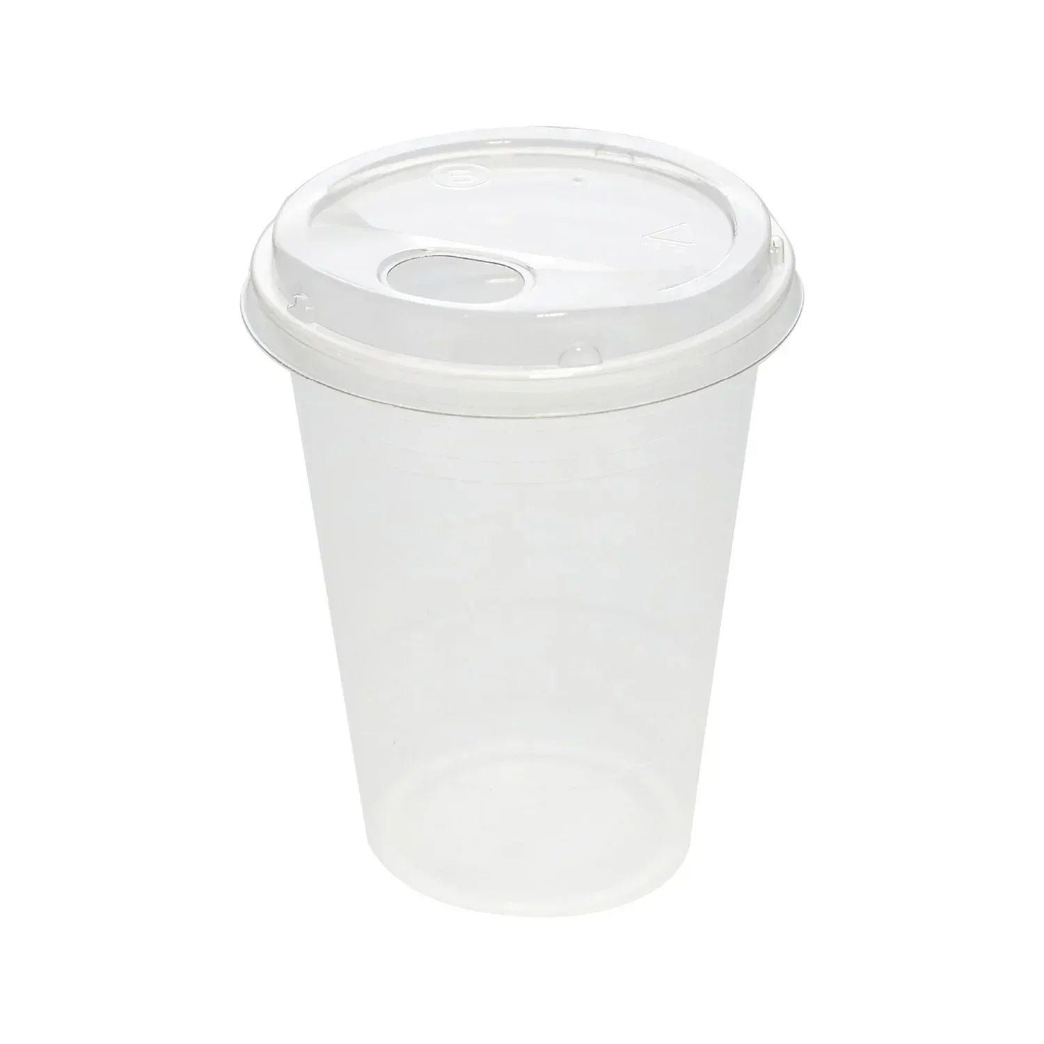 Great Value Disposable Plastic Cups and Lids, Clear, 16 oz, 25 Count, (Cup and Lid Combo)