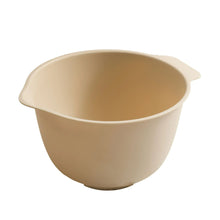 Papyrus beige mixing bowl with handle and pouring rim