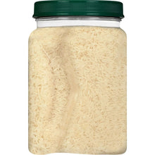 Organic white basmati rice jar with green screw cap
