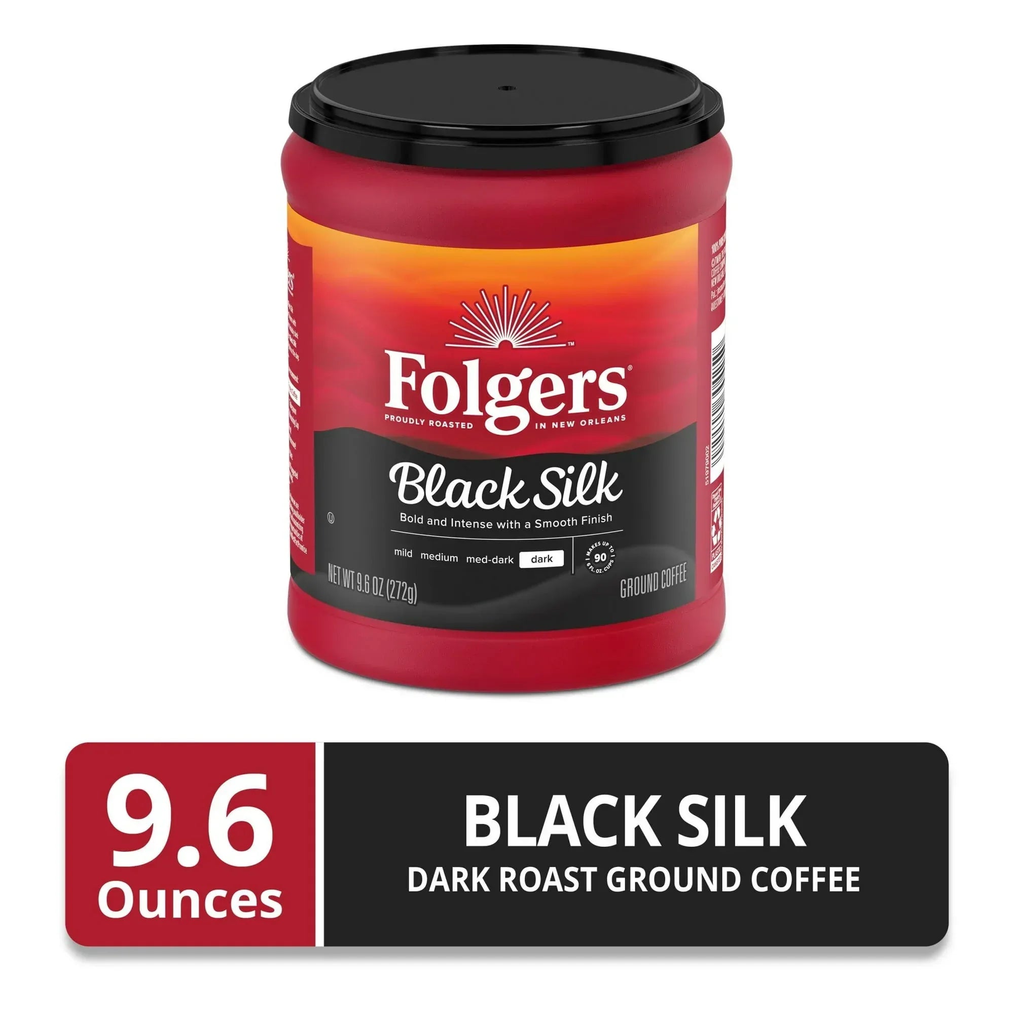 Folgers Classic Roast Ground Coffee, Medium Roast, 9.6 oz Canister