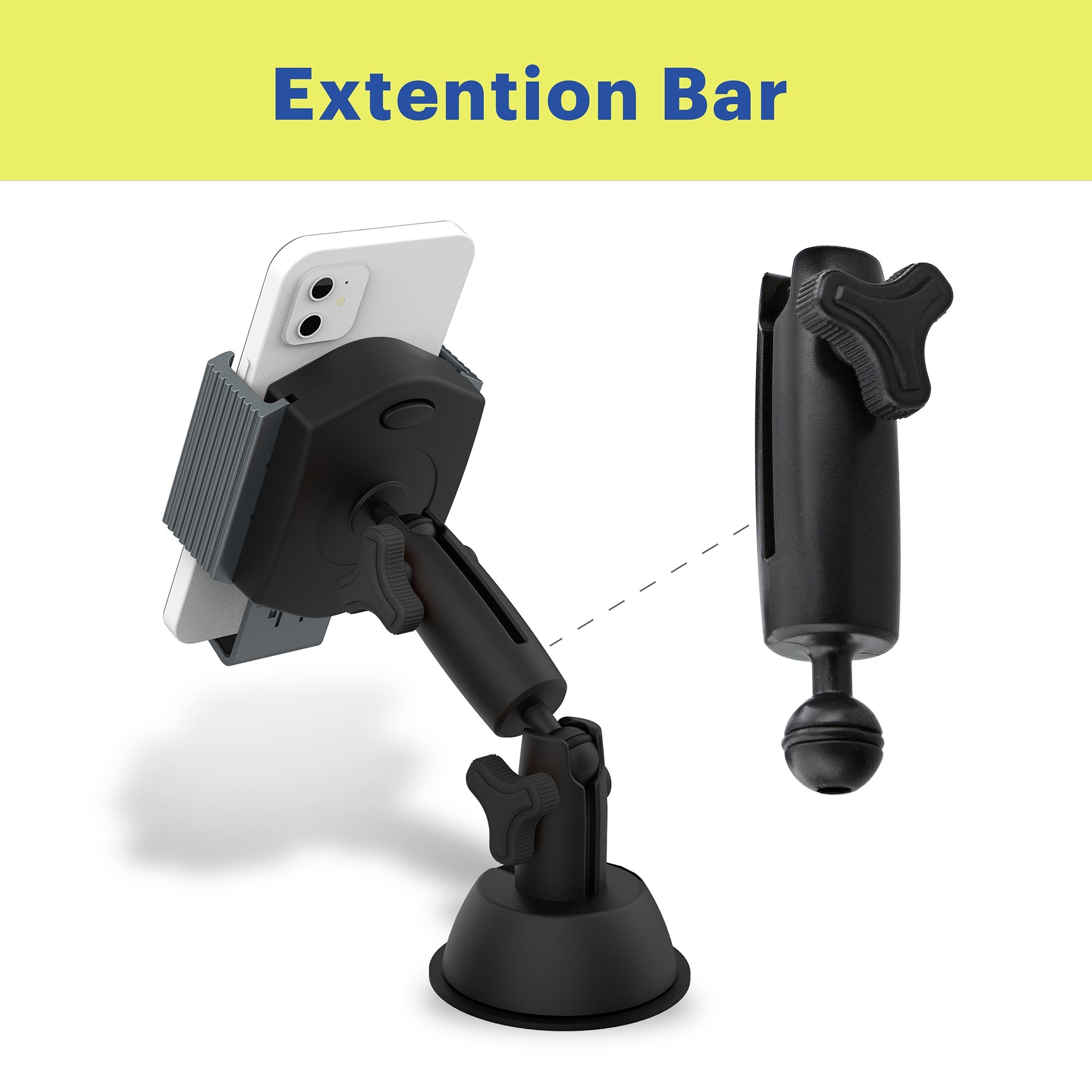 onn. 7-in-1 Universal Car Phone Mount Kit, Cup Holder, Vent, Dash, Windshield with Adjustable Ball Joint