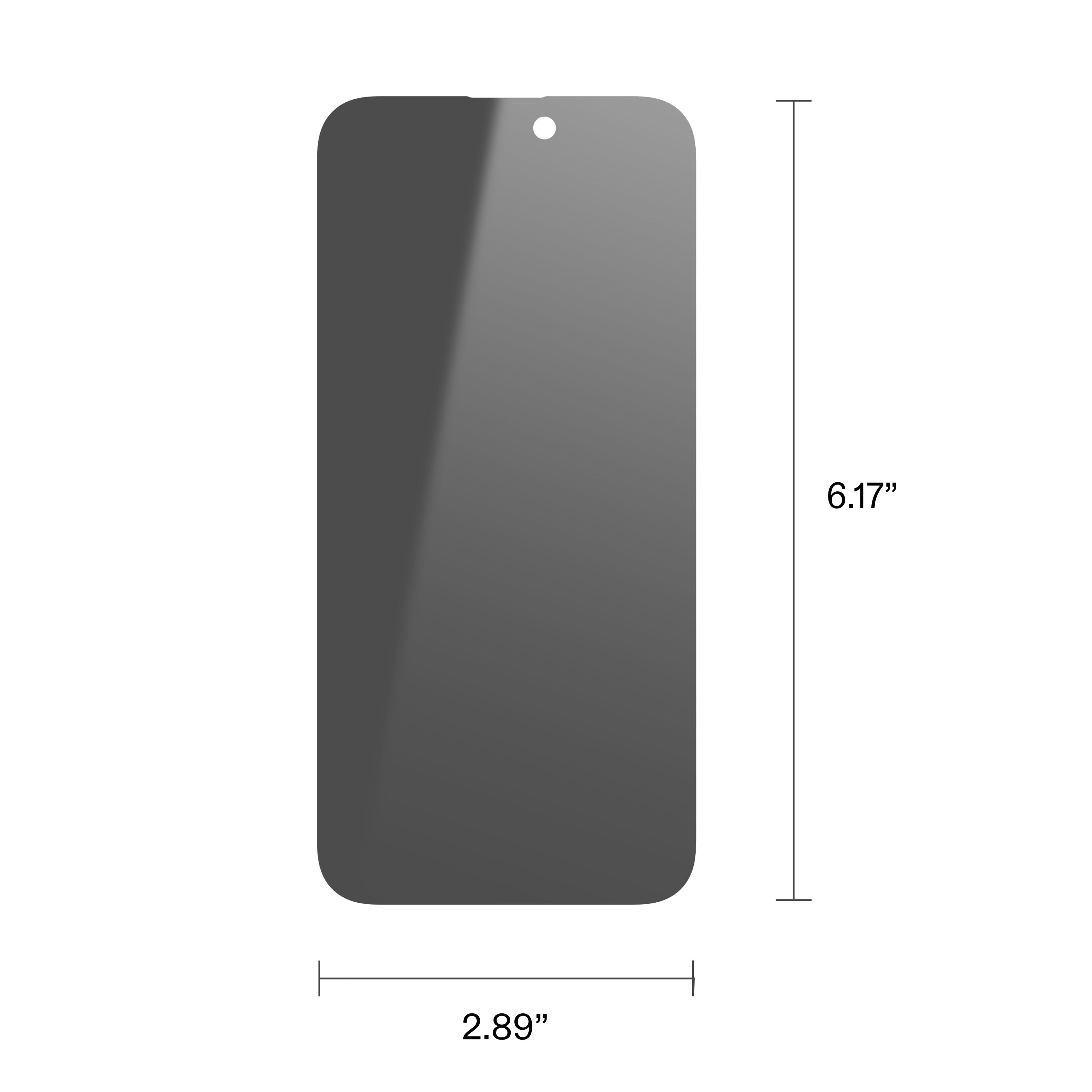 onn Privacy Glass Screen Protector for iPhoneÂ® 17 Pro, Made with Durable Glass by Corningâ„¢ for Ultimate Protection, Includes Easy Application Tray
