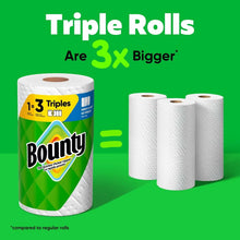 Bounty triple rolls bundle with three white paper towel rolls