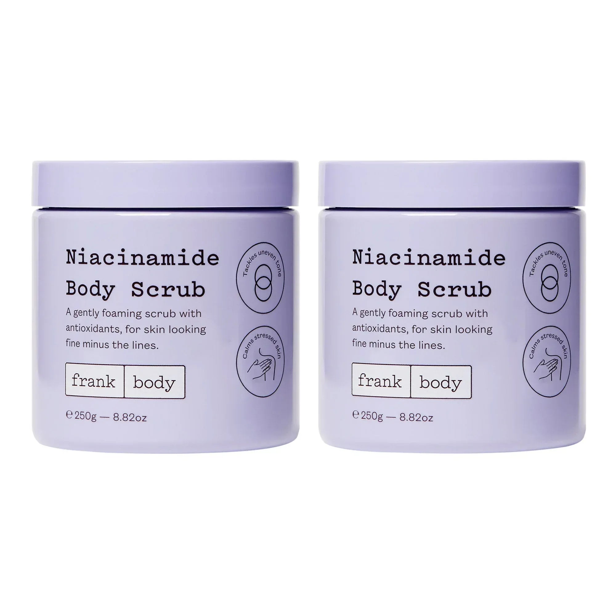 frank body Niacinamide Body Scrub, 8.82 fl oz, 2-pack