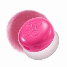Lip & cheek pudding pot, bright pink with embossed logo