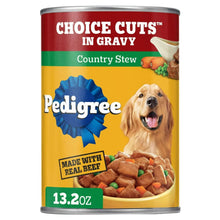 Pedigree Choice Cuts in Gravy Country Stew wet dog food can with beef chunks, 13.2 oz
