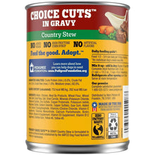 Wet dog food can: Pedigree Choice Cuts in Gravy Country Stew, 13.2 oz
