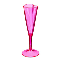 Plastic Heart Champagne Glass, Pink, Valentine's Day by Way To Celebrate (Pack of 6)