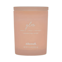 Glow scented spa jar candle, frosted pink glass with lid closed, two-wick jar candle
