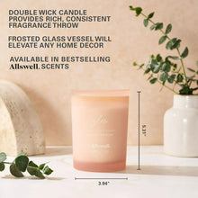 Glow double-wick spa jar candle in frosted glass, 3.94 in size, with decorative lid