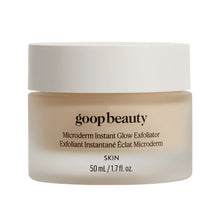 goopbeauty microderm instant glow exfoliator jar, 1.7 fl oz, off-white label.
