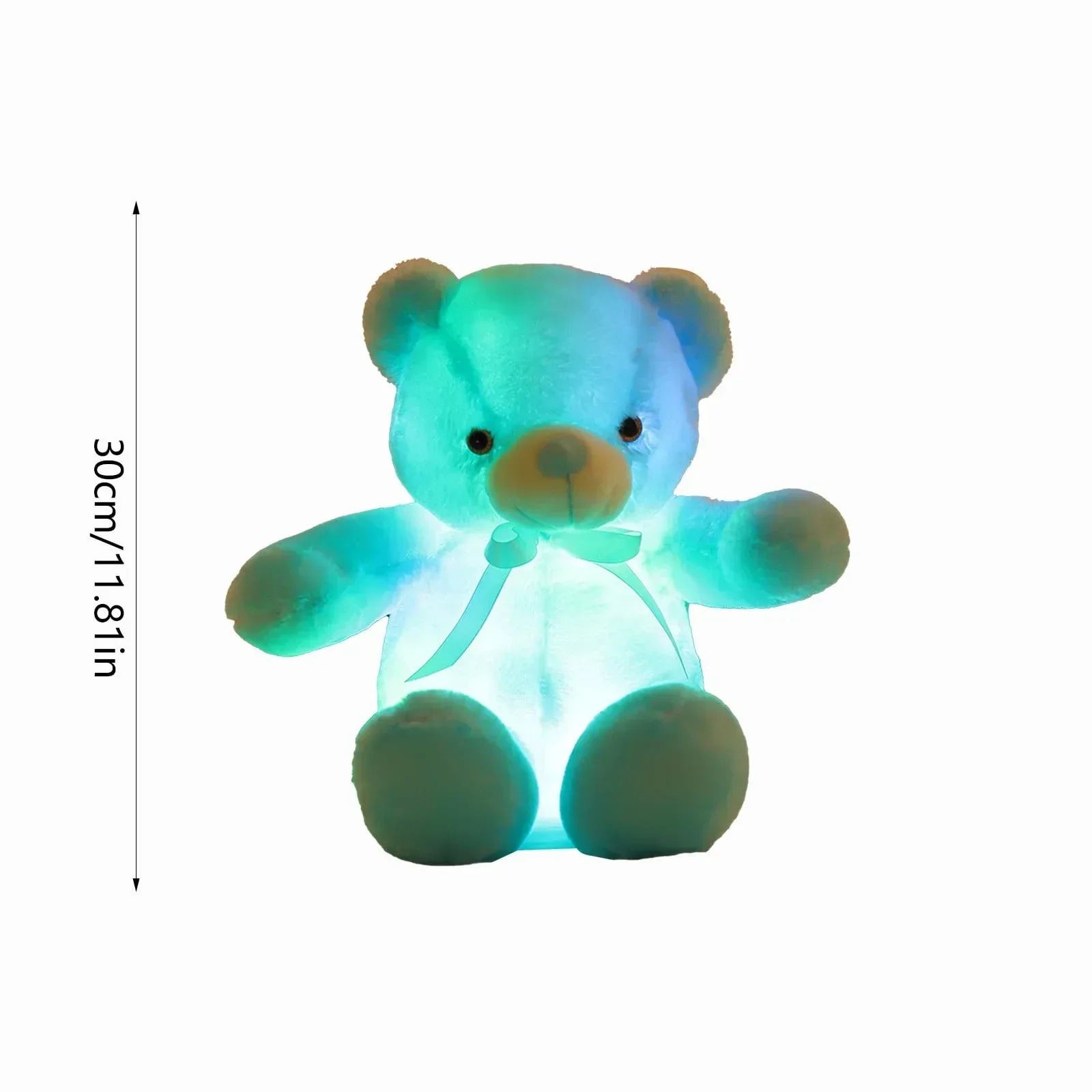 Creative Light Up LED Inductive Teddy Bear Stuffed Animals Plush Toy Colorful Glowing Teddy Bear