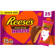 Snack-size peanut butter hearts milk chocolate candy bag, 25 treats, 15 oz