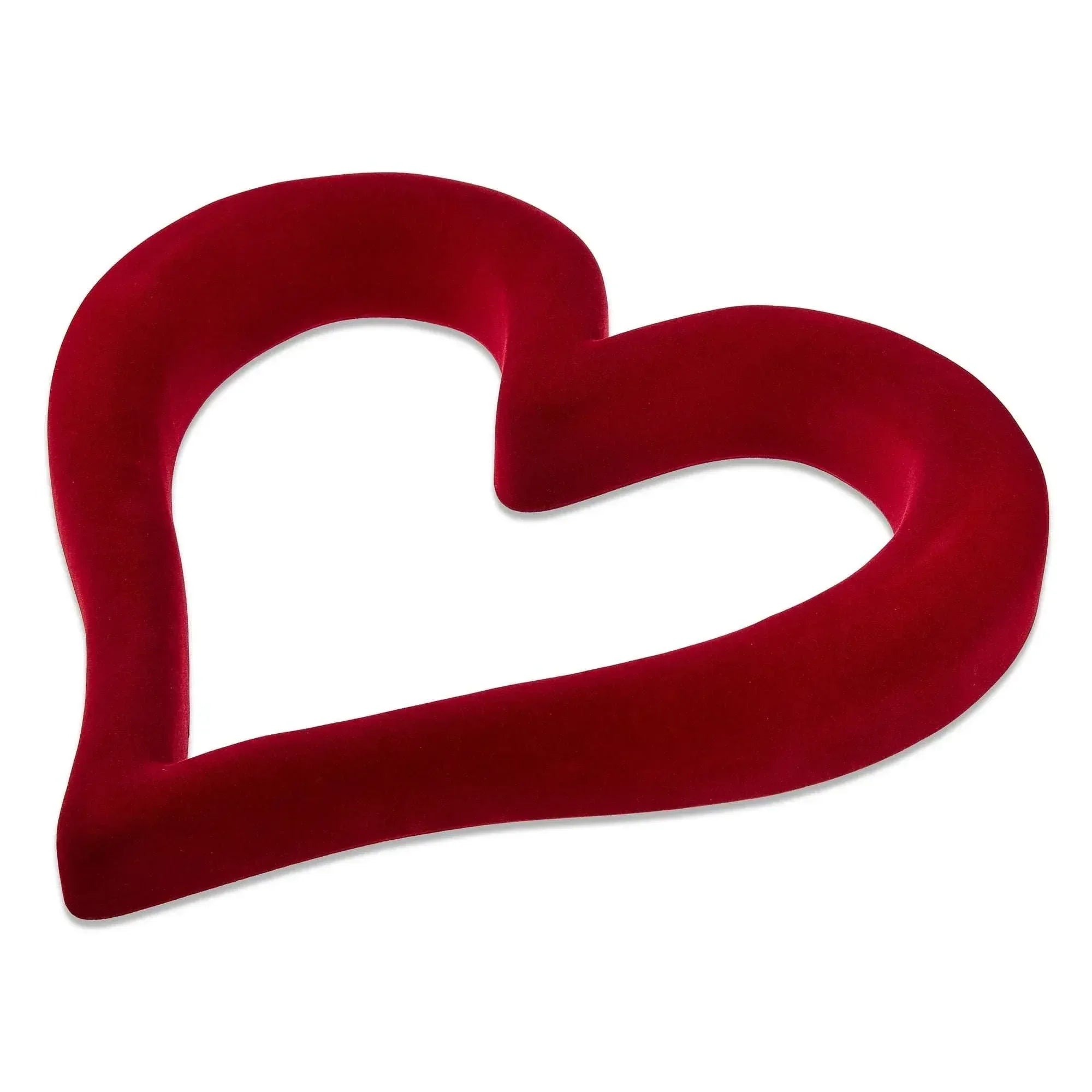 Flocked Heart Wreath, Dark Red, 15", Valentine's Day by Way To Celebrate