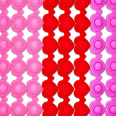 Heart Popper Bracelet Party Favors, Red and Pink, 8 Count, Valentine's Day by Way To Celebrate