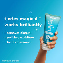 Fluoride-free kids toothpaste tube held in hand, fruit punch, 4.2 oz