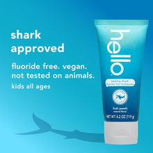 Smiling shark fluoride-free kids toothpaste tube, fruit punch natural flavor, 4.2 oz