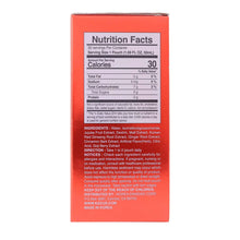 Nutrition Facts panel on red ginseng drink box, 30 servings per container