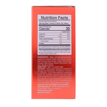 Ginseng drink box back with 30 servings Nutrition Facts panel