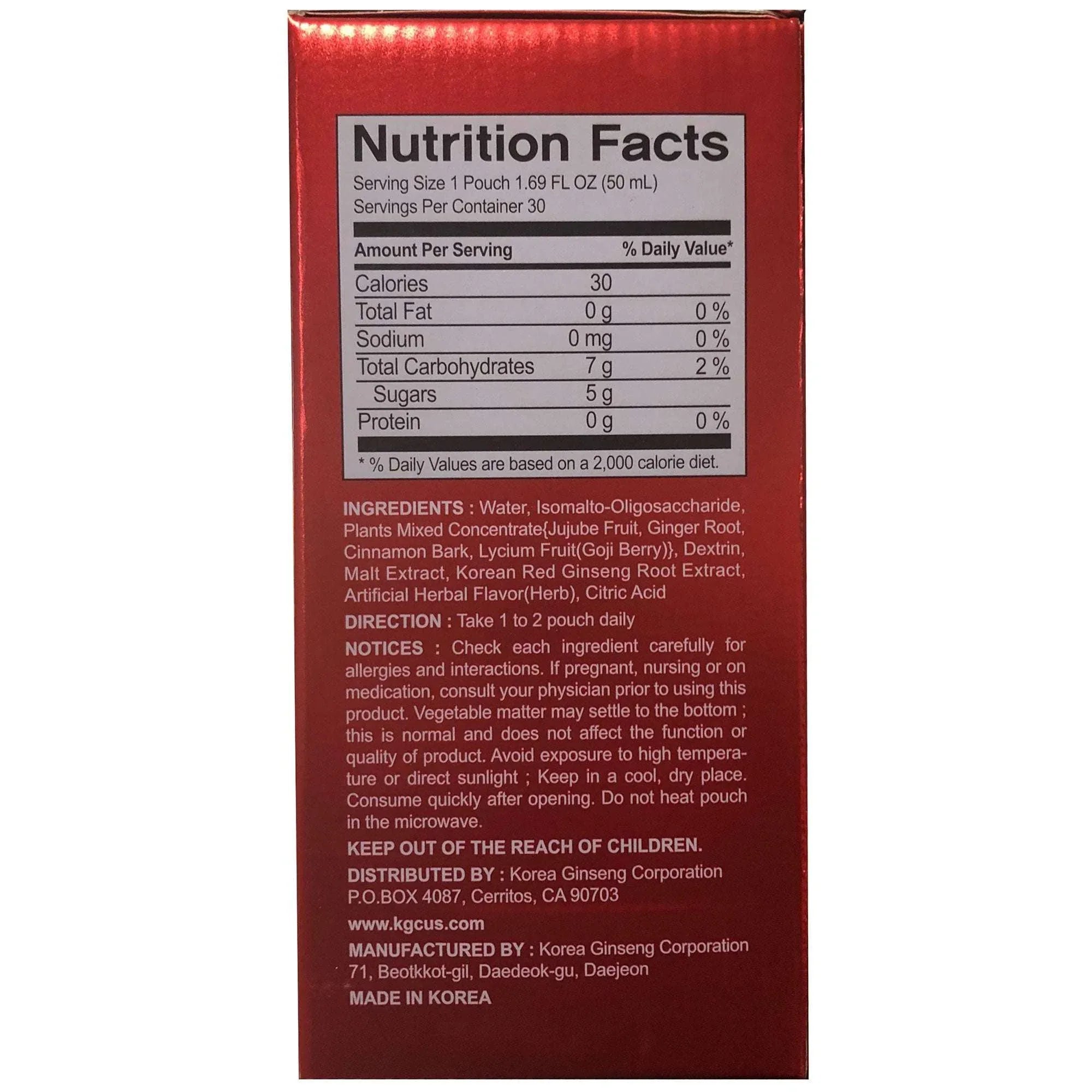 CheongKwanJang Hong Sam Won Red Ginseng Drink, 1.69 fl oz, 30-Count - USA MEGA SHOP