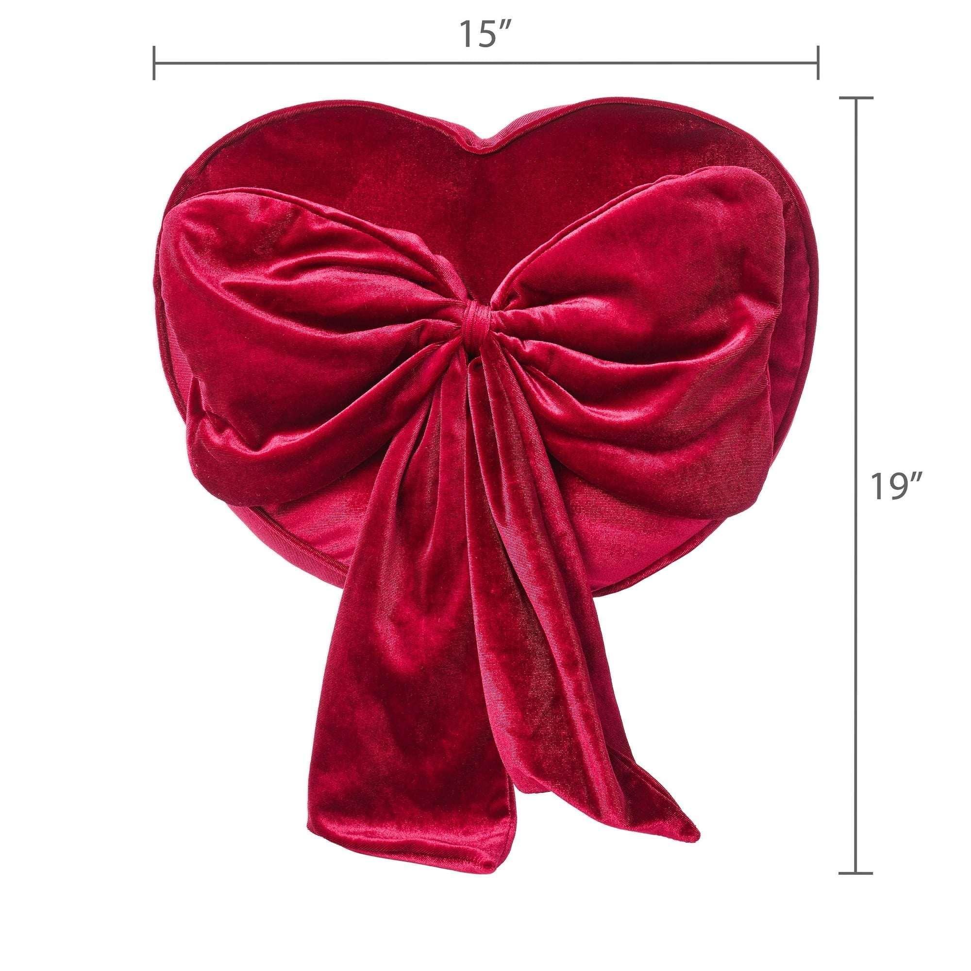 Heart-Shaped Decorative Pillow, Red, 14", Valentine's Day by Way To Celebrate