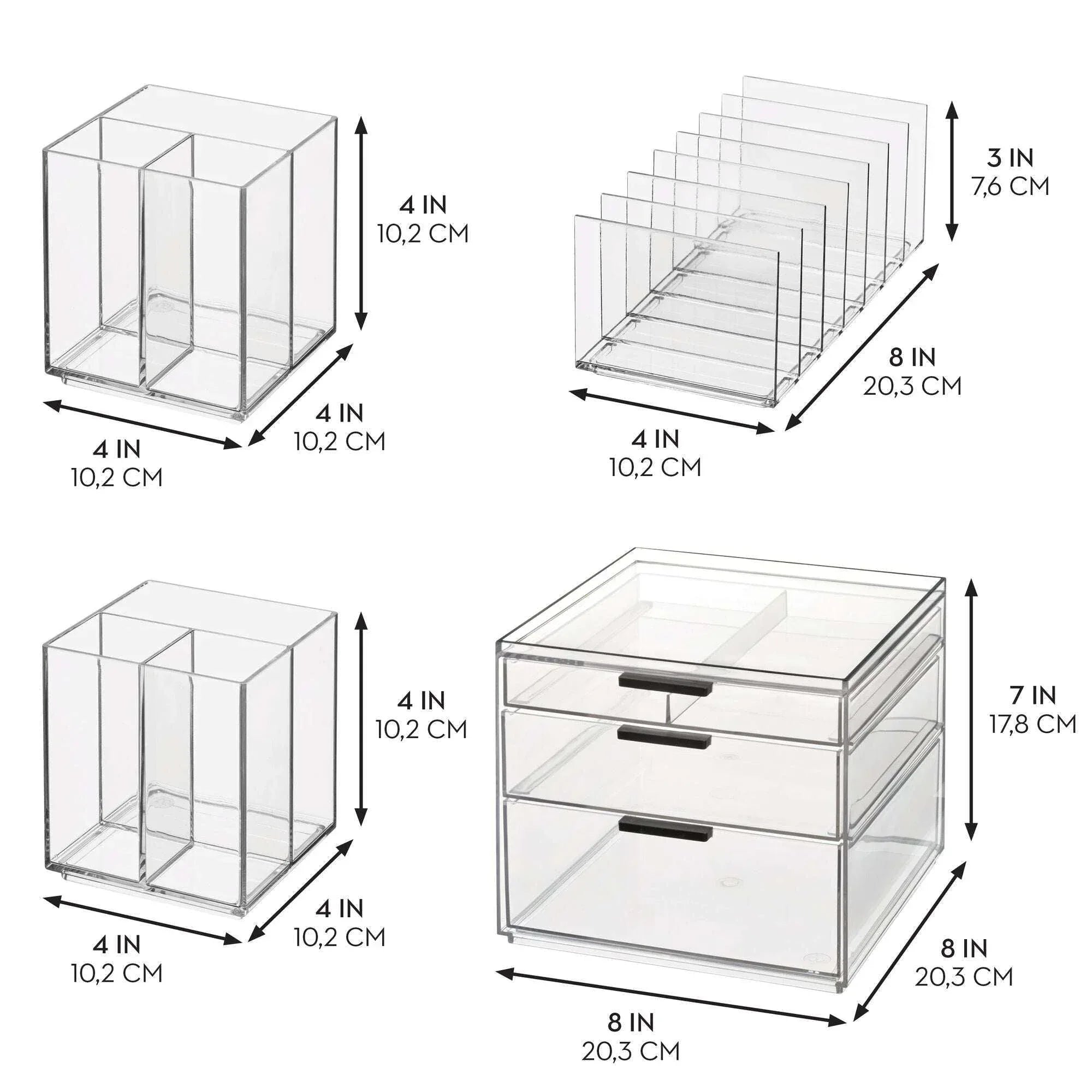 iDESIGN 4-piece Cosmetic Organizer Set - USA MEGA SHOP